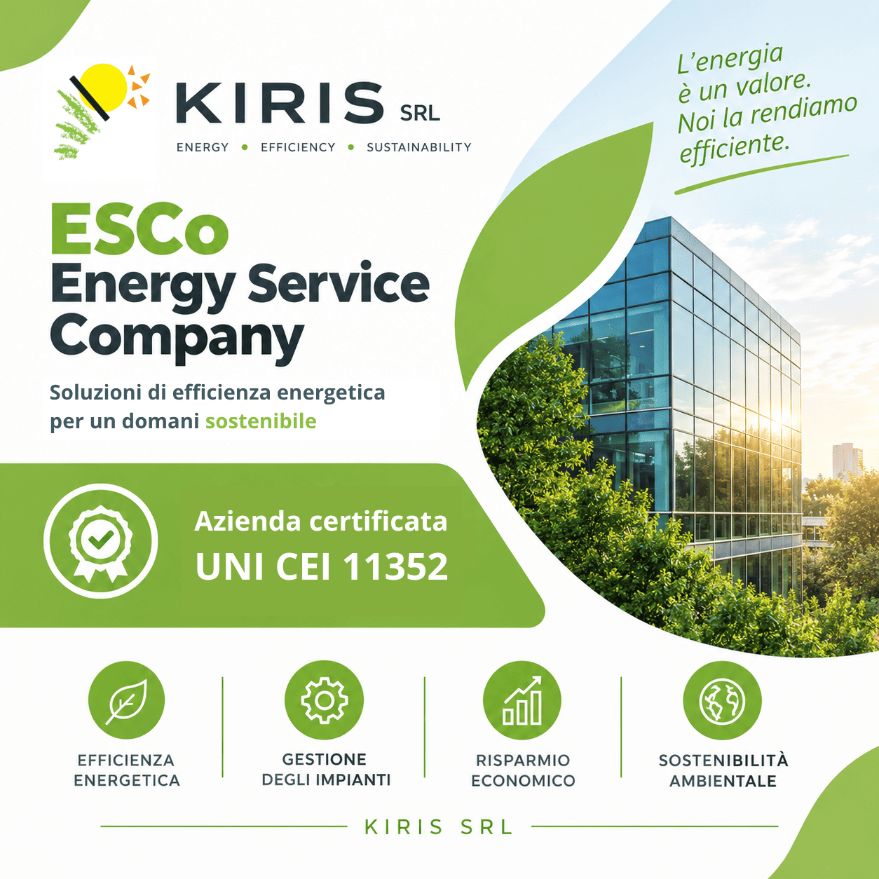 Cos'è una ESCo Certificata UNI CEI 11352