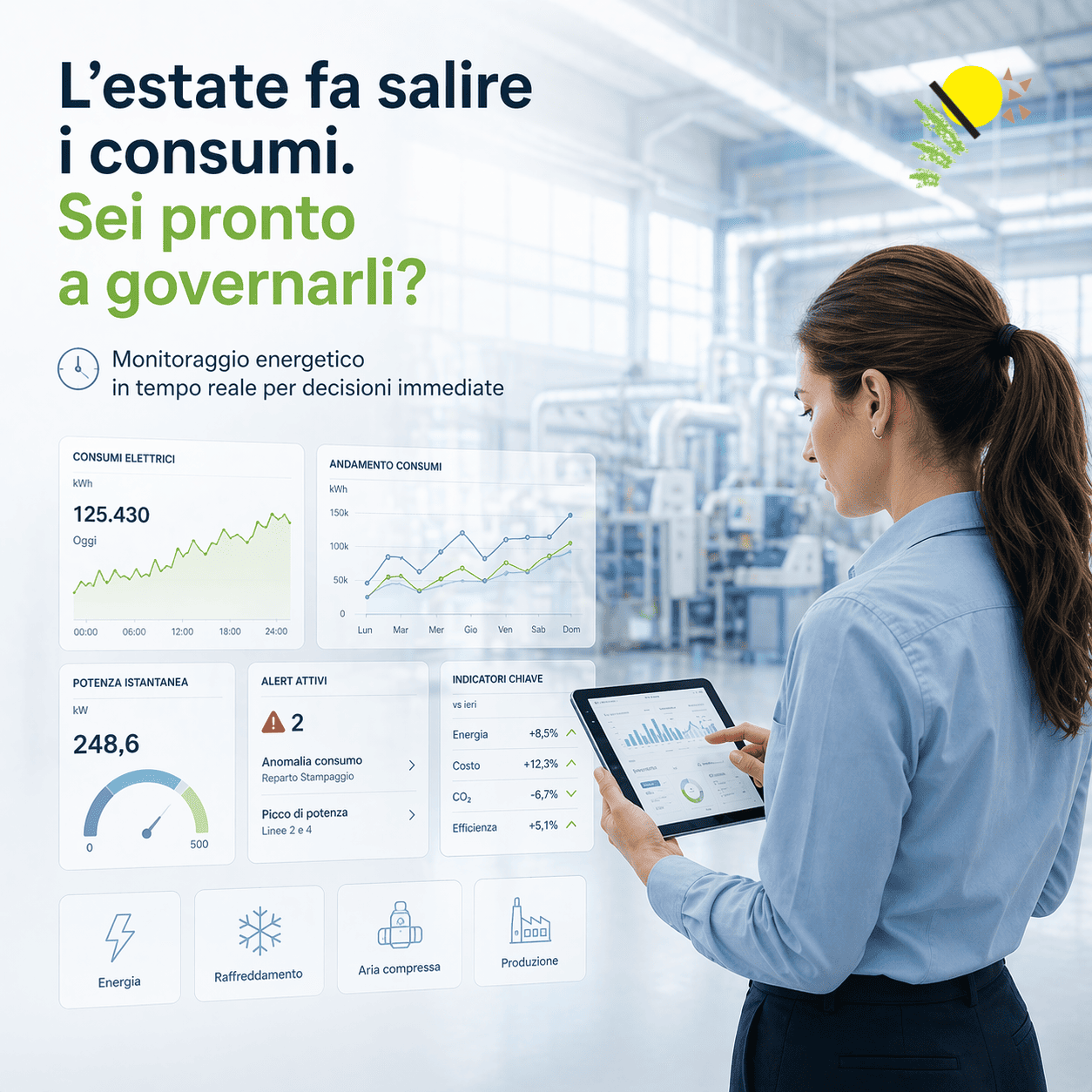L'estate fa salire i consumi. La tua azienda è pronta a governarli?