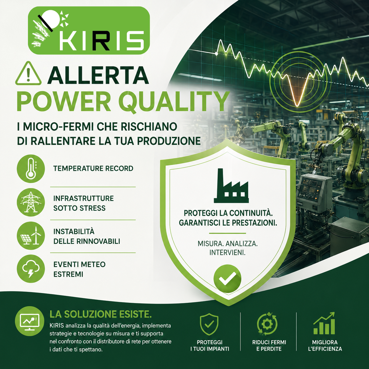 Allerta Power Quality: i micro-fermi che rischiano di rallentare la tua produzione